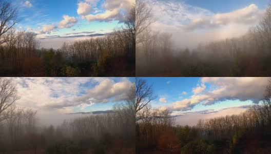 谢南多厄国家公园和雾-时间推移高清在线视频素材下载
