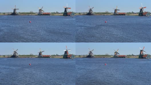 传统的荷兰风车高清在线视频素材下载