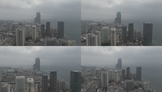 雨天的城市风景高清在线视频素材下载