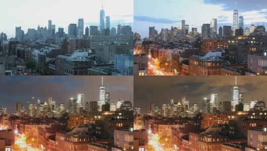 曼哈顿市中心时光流逝高清在线视频素材下载