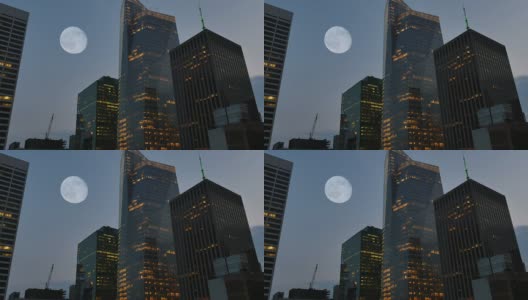 曼哈顿的夜晚天空高清在线视频素材下载