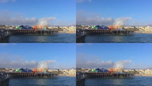 圣塔莫尼卡海滩-时间流逝，洛杉矶，美国高清在线视频素材下载