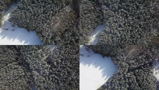 空中的冬景高清在线视频素材下载