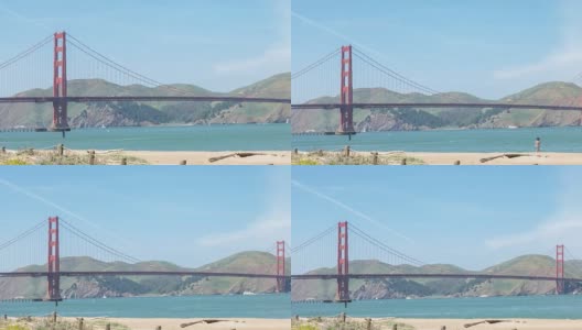 美国加州旧金山的金门大桥，太平洋西海岸高清在线视频素材下载