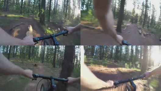 4K山地自行车POV高清在线视频素材下载