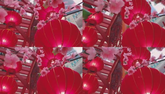 Chinese new year decoration-Traditional lantern高清在线视频素材下载