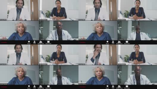 中年女医生在视频通话中传递坏消息高清在线视频素材下载
