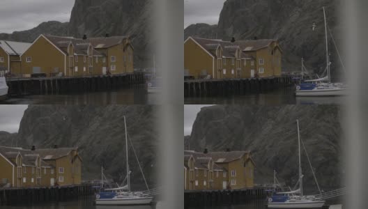 挪威水边的房子高清在线视频素材下载