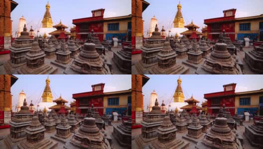 尼泊尔的象征，加德满都的佛眼。高清在线视频素材下载
