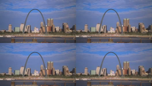 密苏里州圣路易斯的拱门。高清在线视频素材下载