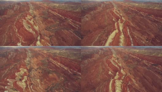 张掖国家地质公园五颜六色的丹霞岩层高清在线视频素材下载