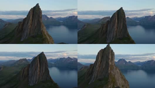 挪威塞格拉山的风景鸟瞰图高清在线视频素材下载