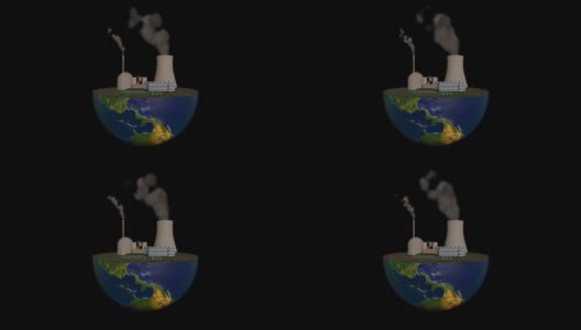 地球控股污染工厂，阿尔法频道高清在线视频素材下载