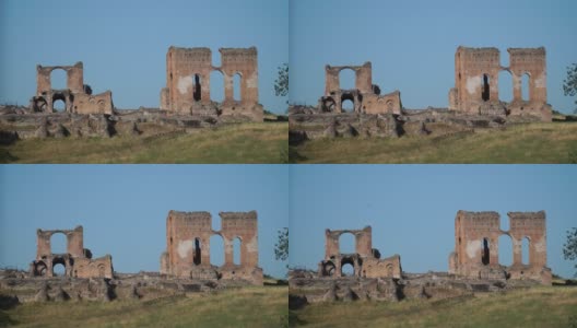 马克森提乌斯城堡的马戏团废墟，Via apia Antica，罗马高清在线视频素材下载