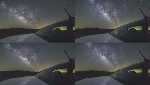 史诗银河夜晚天空天文学时间流逝死亡谷加利福尼亚景观高清在线视频素材下载
