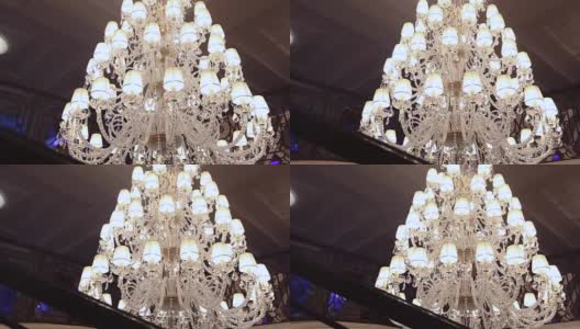 一个酒店的吊灯高清在线视频素材下载