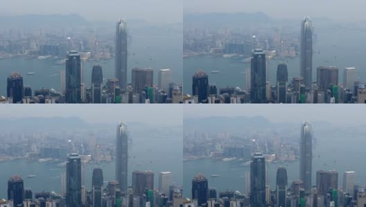 中国天光香港城景著名的观景台湾全景4k高清在线视频素材下载