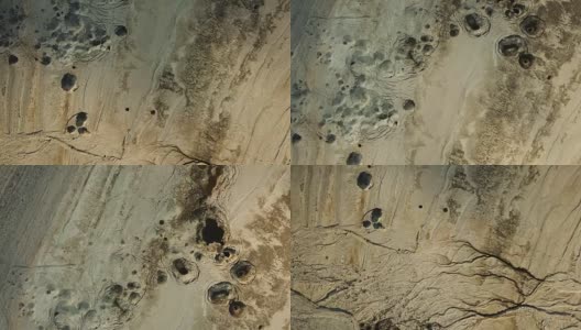 以色列死海坑的鸟瞰图高清在线视频素材下载