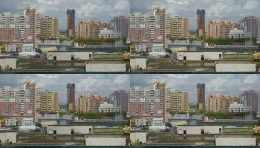 深圳城市景观白天时间屋顶全景4k中国高清在线视频素材下载
