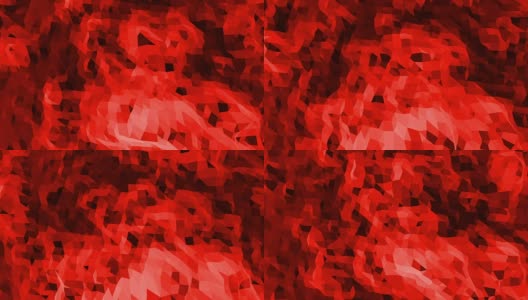 抽象的红色低聚表面作为魅力景观在时尚的低聚设计。多边形马赛克背景与顶点，尖刺。红色低聚背景波动。卡通现代3D设计高清在线视频素材下载