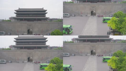 中国古代著名建筑——西安石城城墙高清在线视频素材下载
