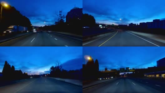 波特兰高速公路IV同步系列前视图驾驶工艺板高清在线视频素材下载