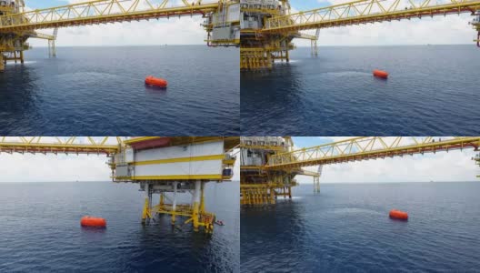 海上石油钻井平台高清在线视频素材下载