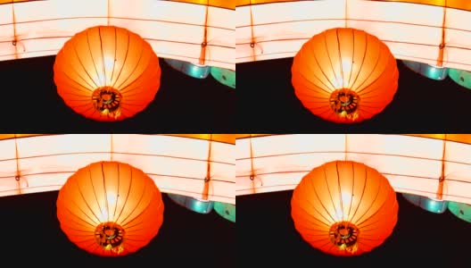 在中国北京，一盏挂在灯展上的灯笼高清在线视频素材下载