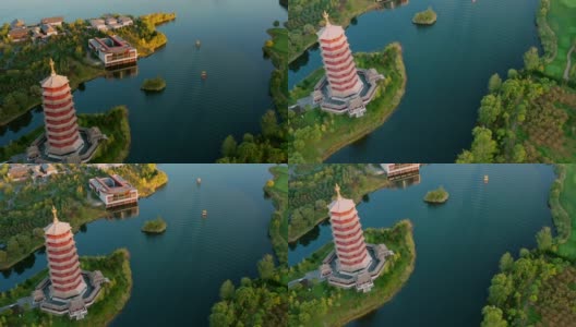 中国北京雁栖湖自然风景区高清在线视频素材下载