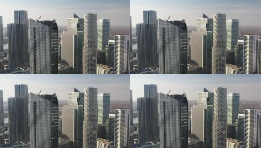 伦敦摩天大楼高角度稳定拍摄的城市视图高清在线视频素材下载