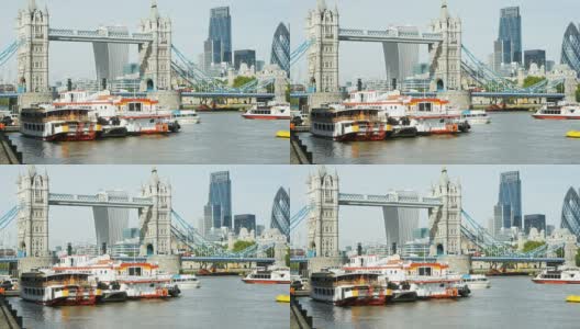 伦敦塔桥和城市Cinemagraph高清在线视频素材下载
