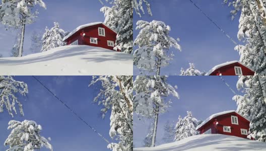 挪威风景:雪山地区高清在线视频素材下载