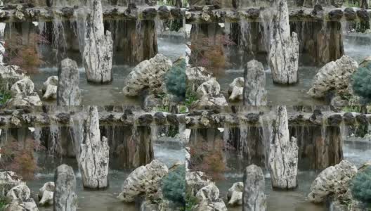 喷泉飞溅的瀑布高清在线视频素材下载