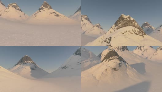 3d电脑生成的雪山景观高清在线视频素材下载