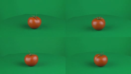 番茄旋转在绿色屏幕色度键哑光高清在线视频素材下载