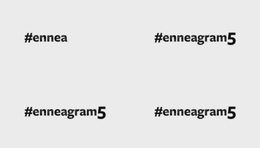 一个人在他们的电脑屏幕上键入“#enneagram5”高清在线视频素材下载