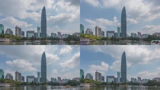 深圳天际线和KingKey100，广东省，中国高清在线视频素材下载