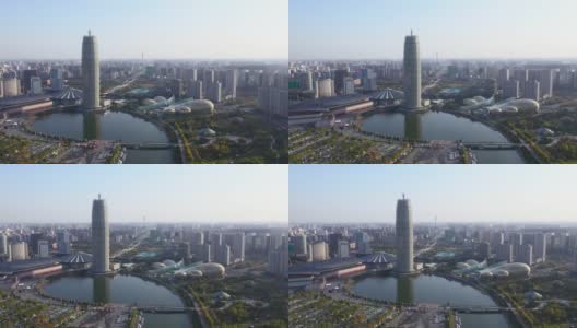 现代城市鸟瞰图高清在线视频素材下载