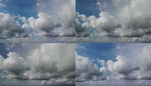 抽象的空气天空和移动的丰满的云在海洋。清澈见底的水面上的小浪从日出起。假日、度假和休闲的概念高清在线视频素材下载
