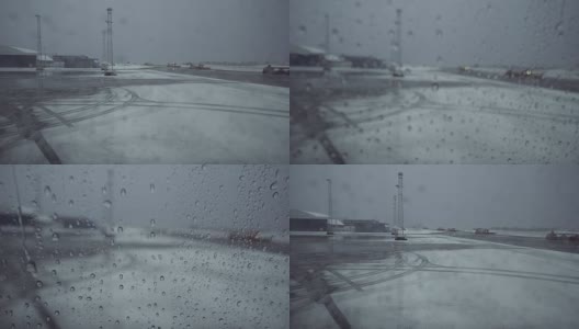 由于下雪的坏天气，机场延误了高清在线视频素材下载