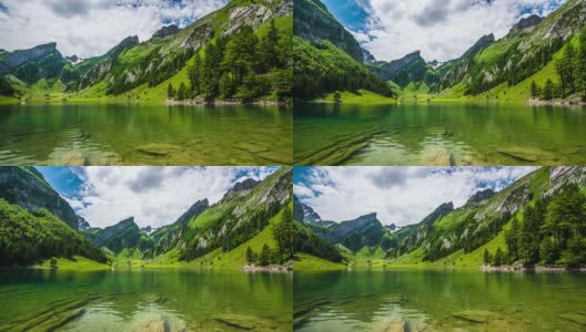 瑞士山脉和湖泊高清在线视频素材下载