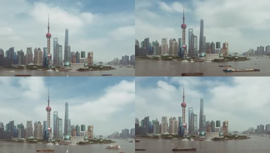 时间推移-上海鸟瞰图(平移)高清在线视频素材下载
