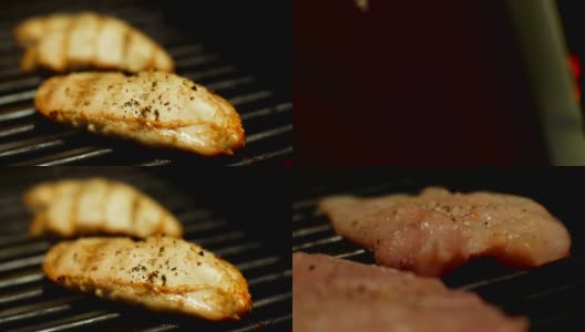 烧烤，烤鸡高清在线视频素材下载