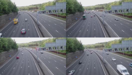 英国赫特福德郡，Chorleywood, 18枢纽M25高速公路高清在线视频素材下载