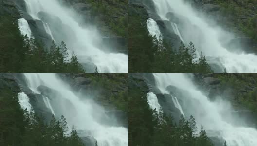 大瀑布瀑布,挪威高清在线视频素材下载