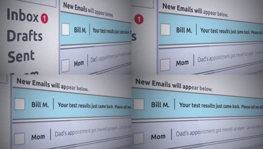 一般电子邮件新收件箱消息-性健康和健康电子邮件测试结果高清在线视频素材下载