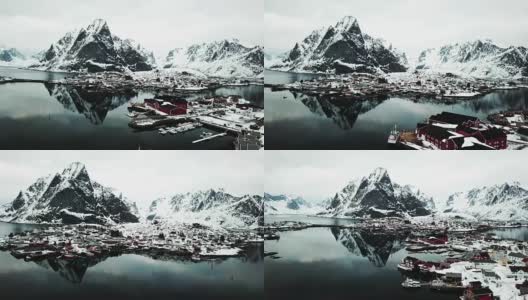 挪威莱因的鸟瞰图高清在线视频素材下载