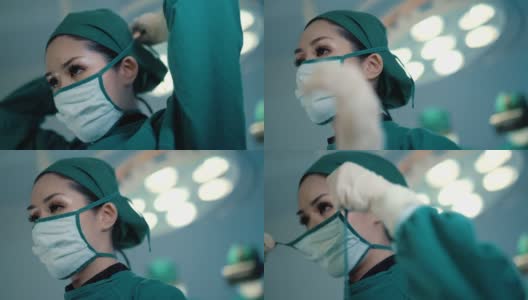 外科医生团队正在手术室抢救病人的生命。高清在线视频素材下载