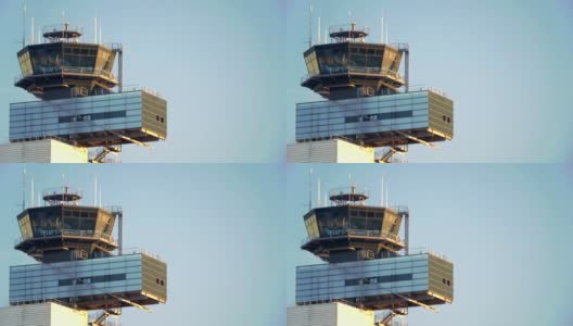 机场交通管制塔高清在线视频素材下载