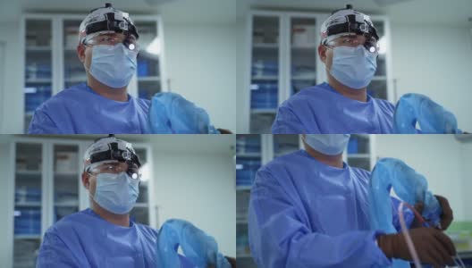 在手术室做手术的医生。在手术室进行手术的专业医生高清在线视频素材下载